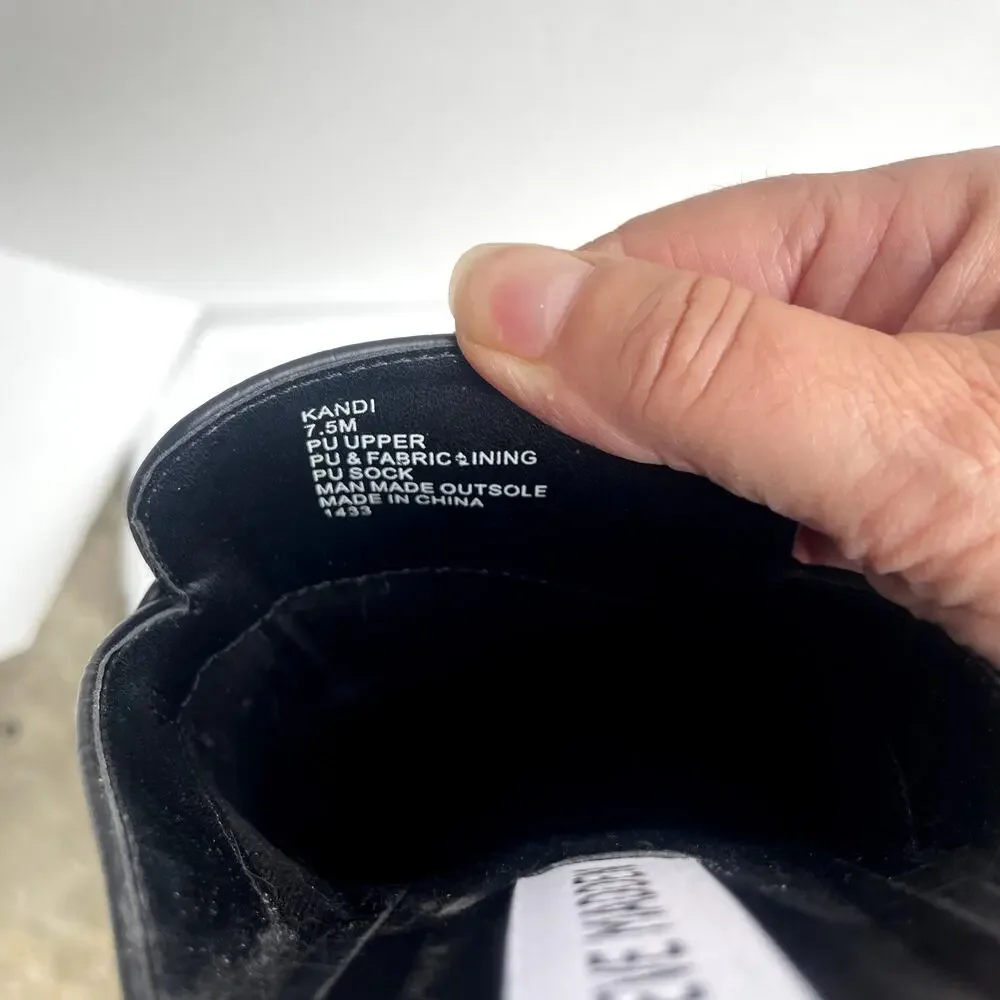 Steve Madden Kandi Black Slip Ons Sz 7.5